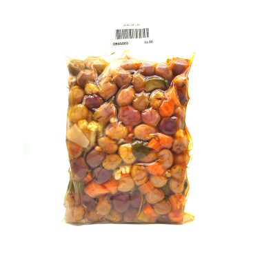 Olives rouge marinées aux légumes et épices