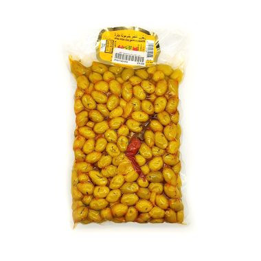 Olives Vertes à la Charmoula : زيتون اخضر بشرمولة حارة